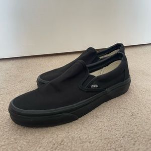 All-Black Vans Slip-On Shoes